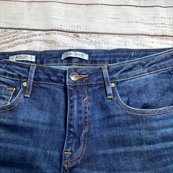 1125. Vigoss Dark Blue Skinny Jean EUC Size 32 - Picture 4 of 5